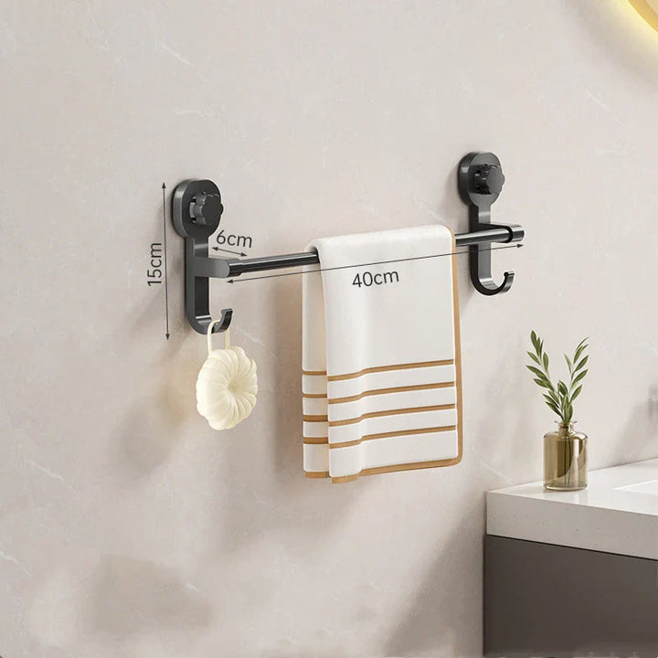 MagnaGrip Power Suction Cup Håndkleholder – Svart selvklebende håndkleholder uten boring Skanto