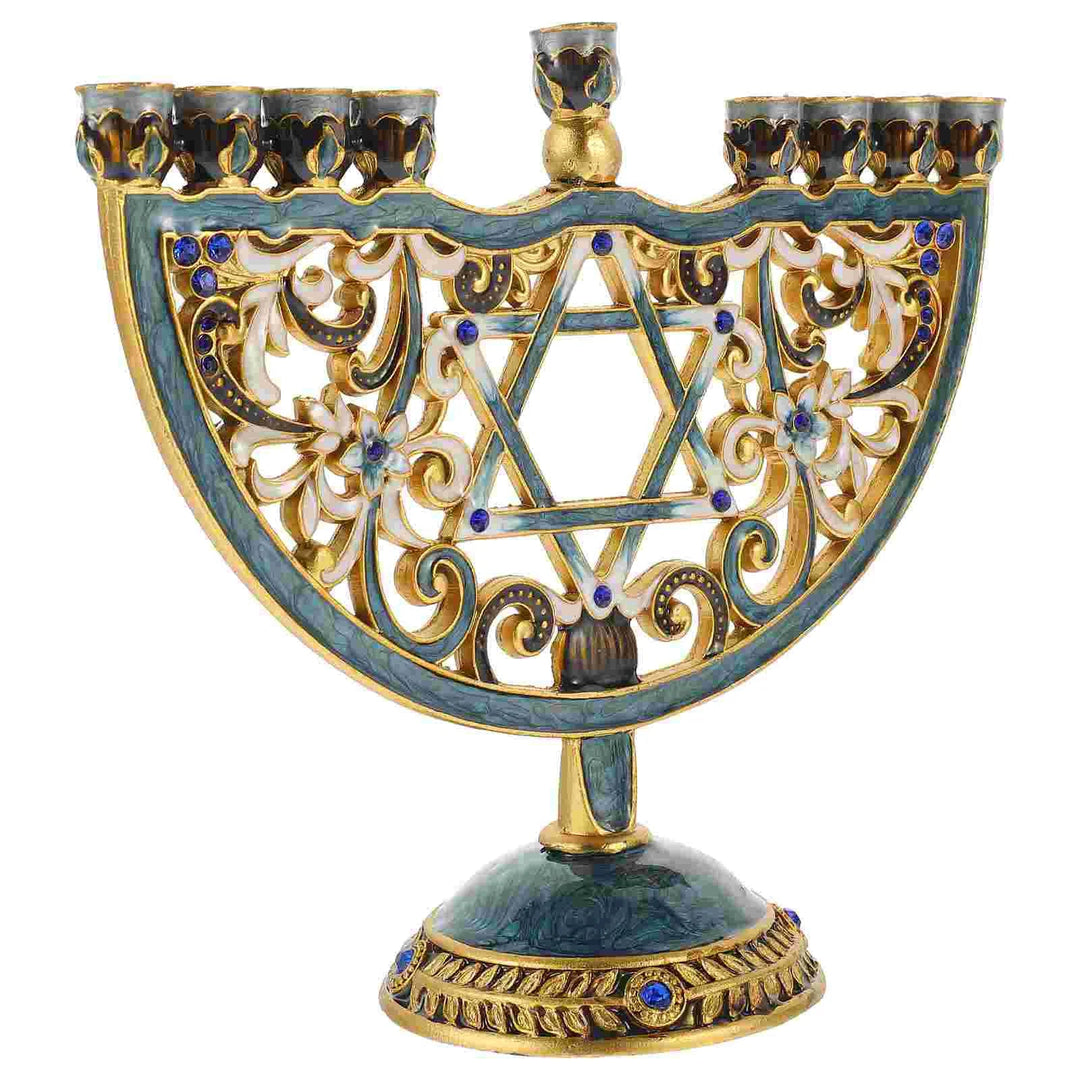 Skanto | Auriona Menorah Lysestake | Chanukah Lysestake & Borddekorasjon | Bryllup & Høytidsdekorasjon | Luksuriøs Eleganse