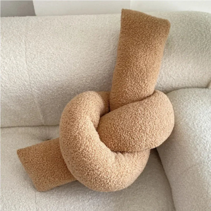 Nordic Bouclé Abstrakt Putefor – Minimalistisk Plysjpute | Skanto