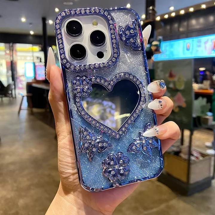 Skanto | Butterfly Glitter Diamond Speilcover for iPhone