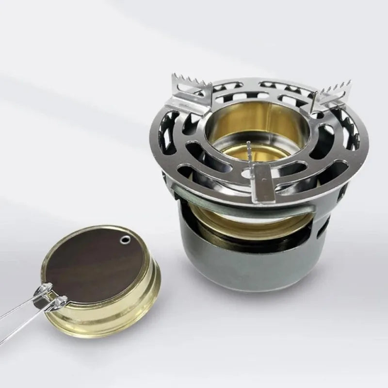 Norvo | Flamvino Alkoholbrenner Utendørs Bærbar | Mini Campingbrenner for Fotturer & Trekking | Kompakt Spiritusbrenner for Utendørs Matlaging & Overlevelse