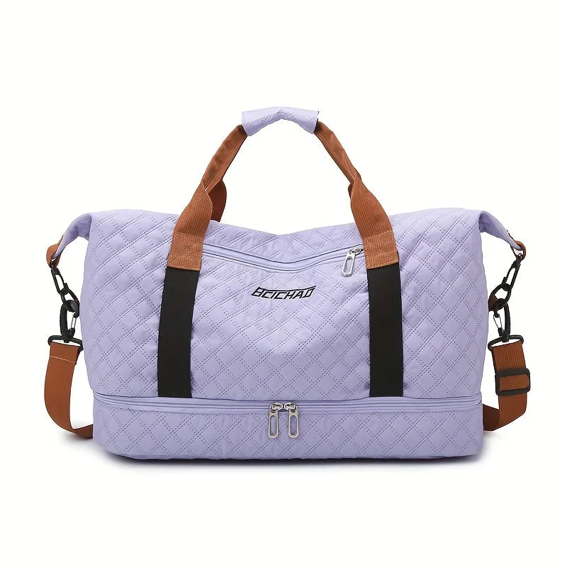 Norvo | Travessia Reiseduffel med Skofor<|vq_635|>Compartment | Stor Kapasitet & Argyle Design | Nylon Weekendbag for Sport, Korte Turer & Hverdagsbruk