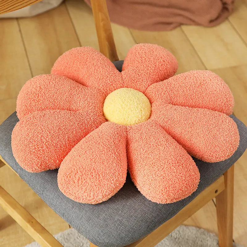 Boucle Plush Flower Cushion | Skanto