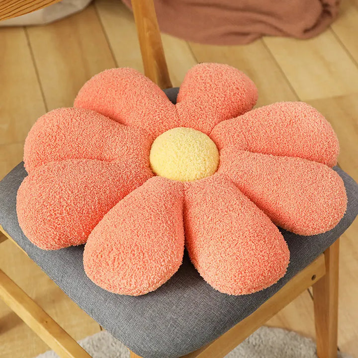 Boucle Plush Flower Cushion | Skanto