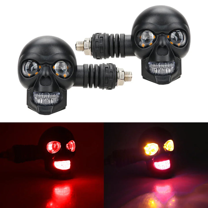 Skanto | Skummel Hodeskalle LED Motorsykkel Signalindikator Lys