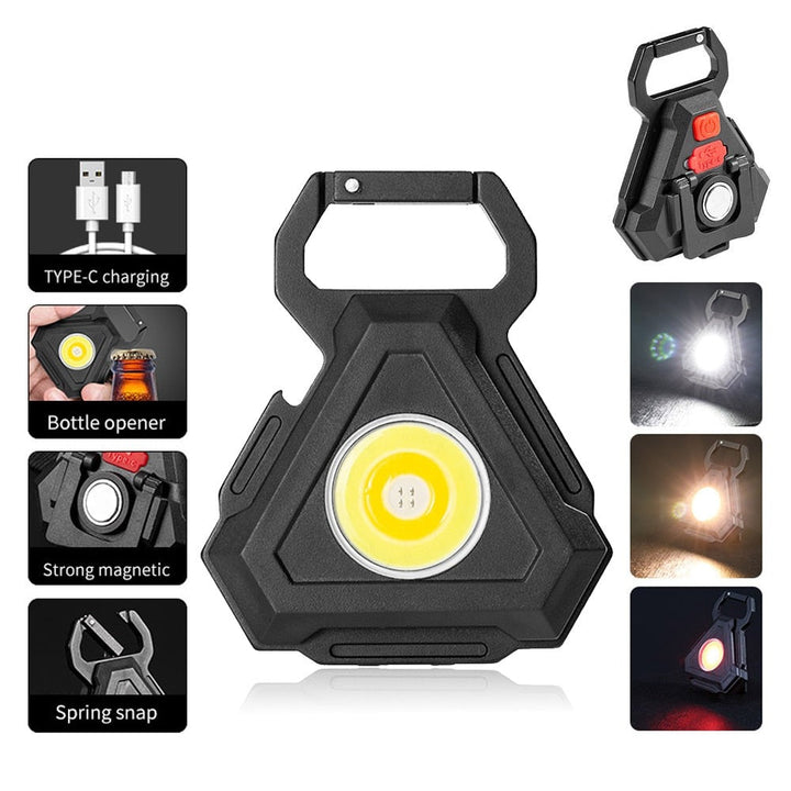 Mini LED Lommelykt USB Flaskekork Nøkkelring | Skanto