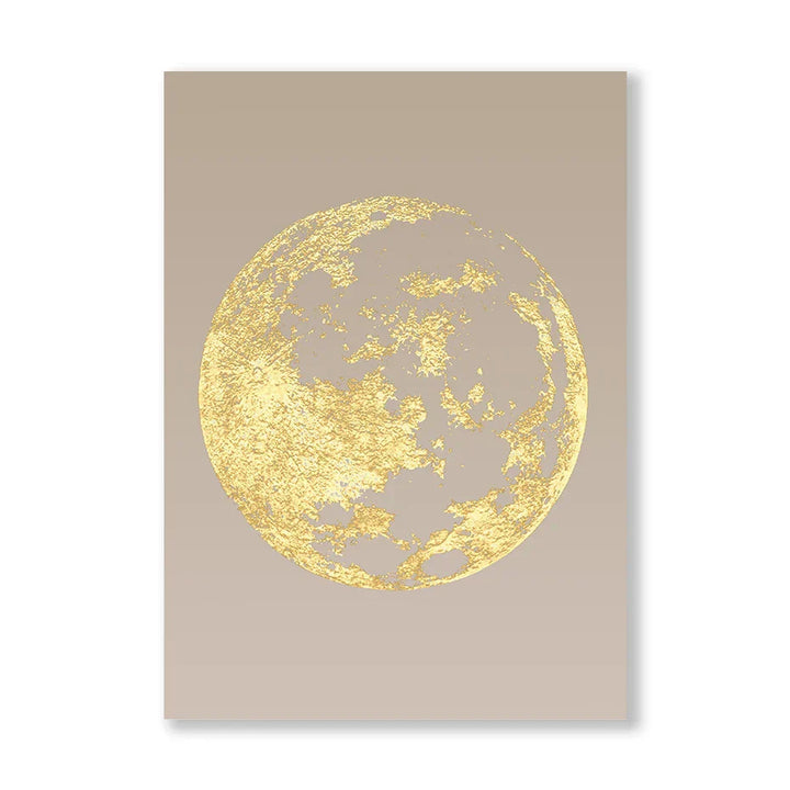 Blue Minimalist Golden Abstract Floral Wall Art Fine Art Canvas Prints Pictures for Luxury Living Room Dining Room Home Office Art Decor | Skanto