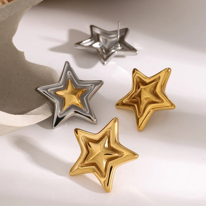 Skanto | Bold Five Point Star Øredobber