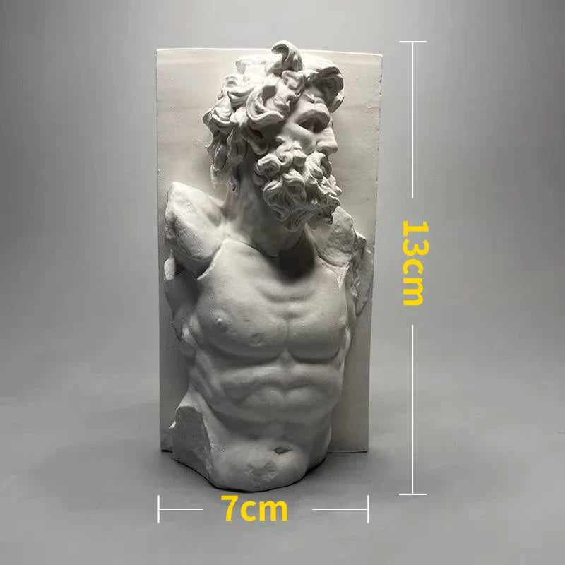 Norvo | Nordisk INS Stil Karakter Gips Statue DIY Malt Skisse Fotografi Rekvisitter Bord Dekorasjoner Hjem Kunst Gips Dekorasjon