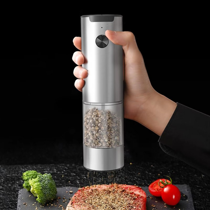 Skanto | Elektrisk salt- og pepperkvernssett med justerbar grovhet og LED-lys