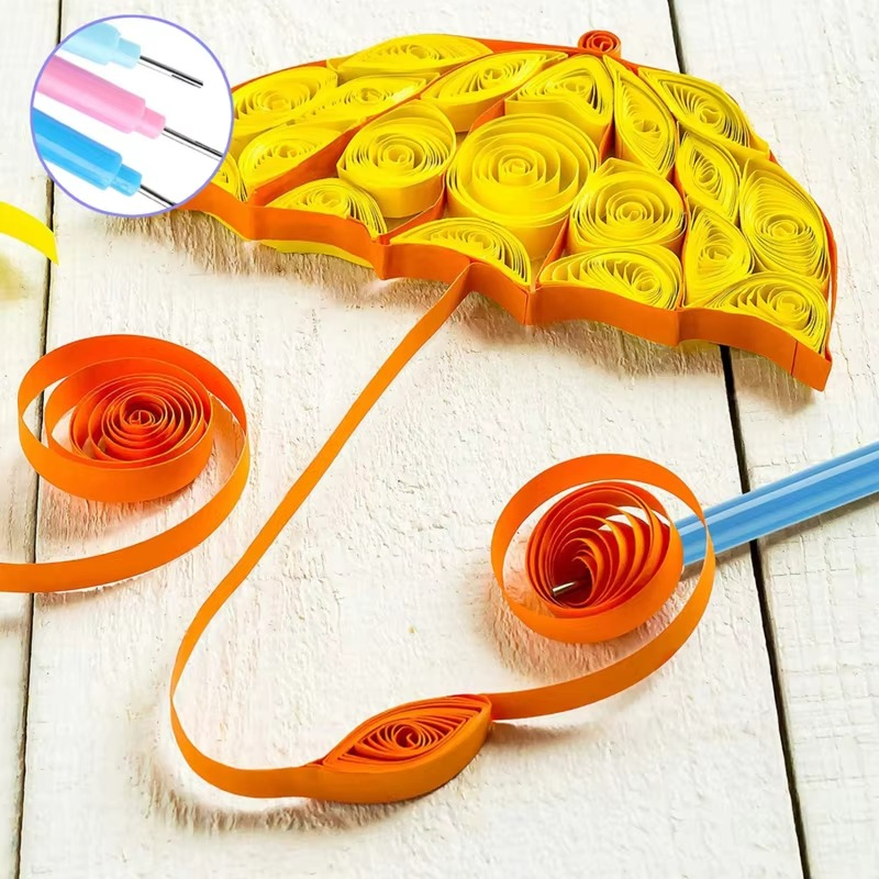 Skanto | Quilling Paper Tool Set with Spalter Pen, Tweezers, Needle Plates, and Craft Accessories – 7, 6, or 12 Piece Kit