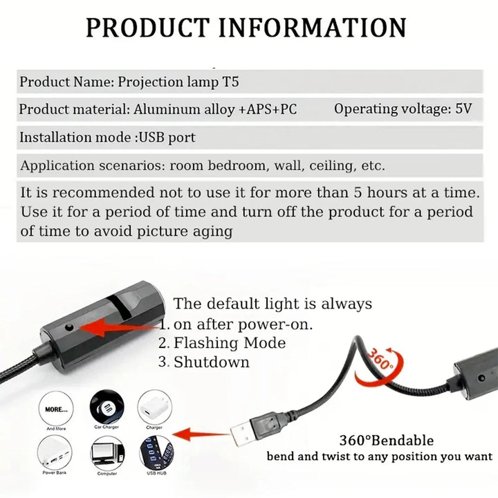 Skanto | Mini USB Galaxy Projektor Lampe