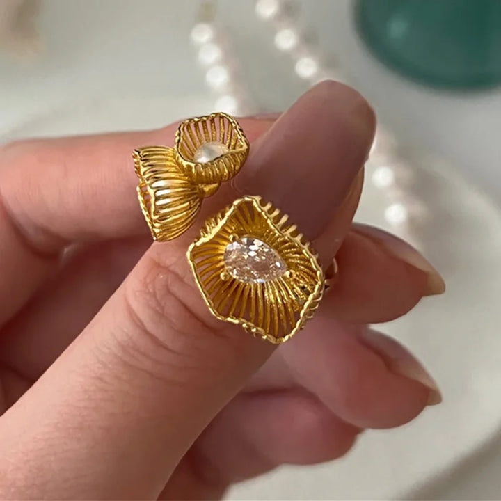 Skanto | Diamant Perle Musling Ring