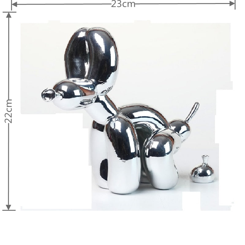 Skanto | Balloondog Skulptur, Ballongkunst Statues, Mini Samleobjekt, Hjemmedekor, Harpiksfigur, Skrivebordsaccessoirer, Romdekorasjon