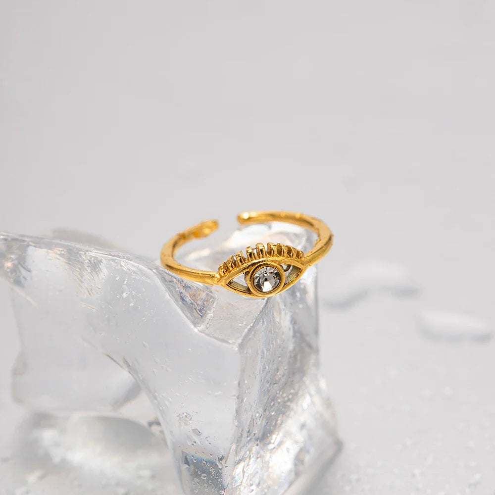 Skanto | Justerbar 18k Diamant Senter Ondt Øye Ring