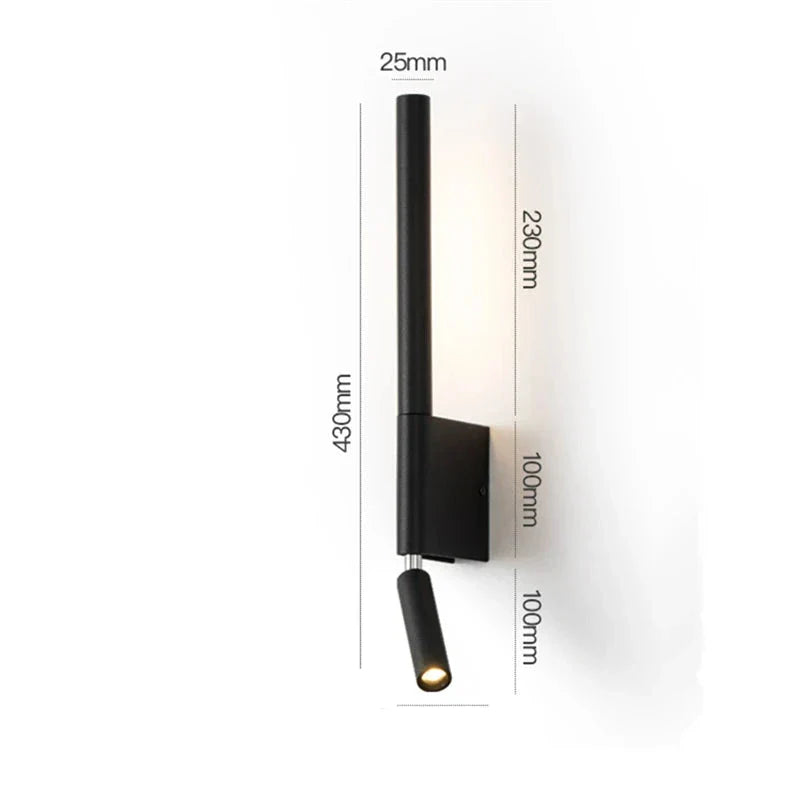 Moderne LED vegglampe for soverom, justerbar vegglampe i hotellstil | Skanto