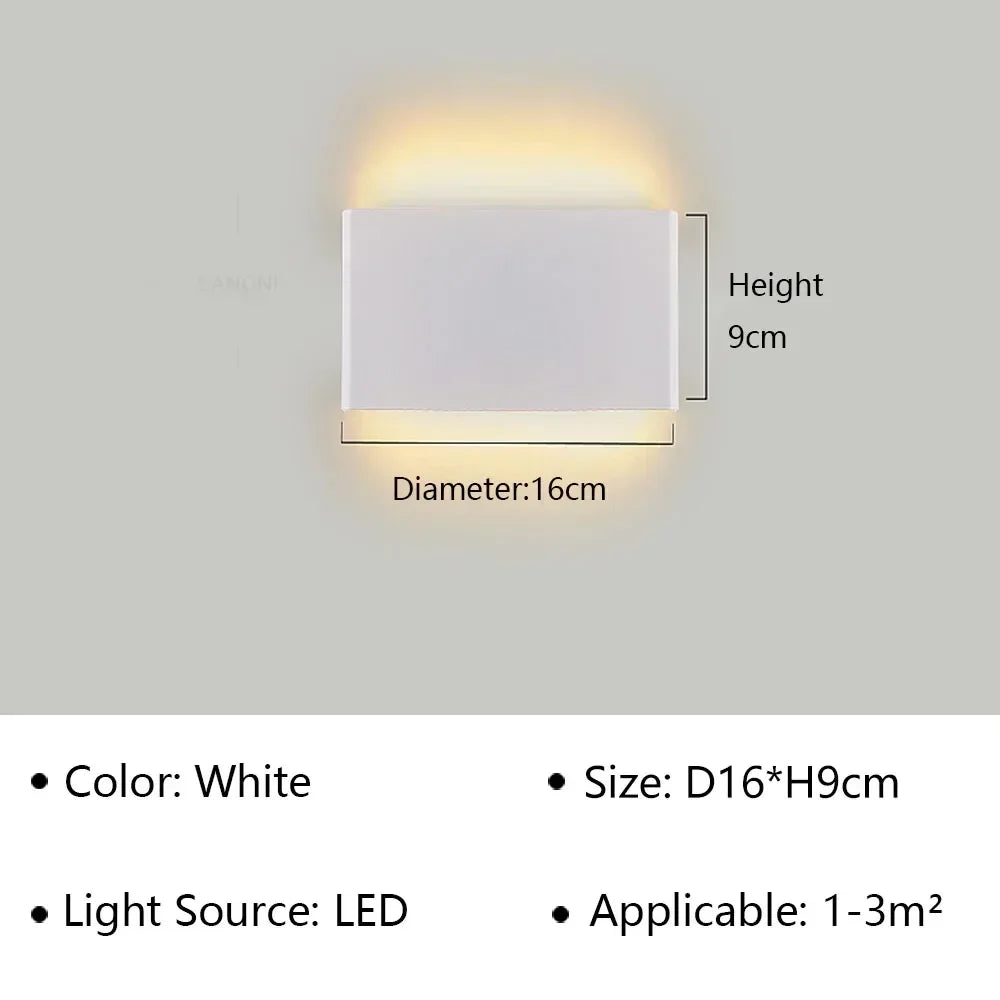 Skanto | LumiEra Moderne LED Vegglampe | Stilrent Design | Varme Hvite Lys for Soverom, Gang & Bad
