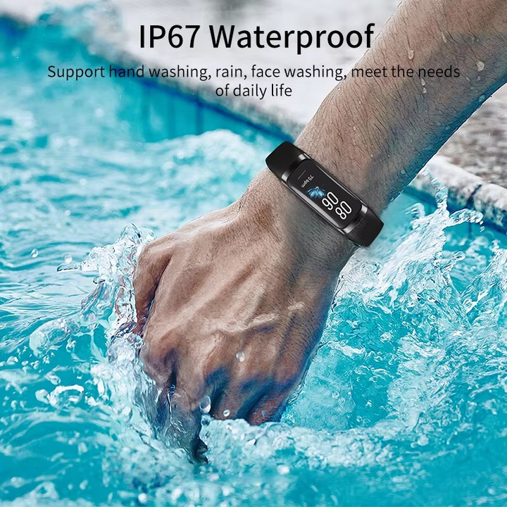 Intelligent Fitnessuhr for Damen und Herren mit wasserdichtem Design og Gesundheittracking