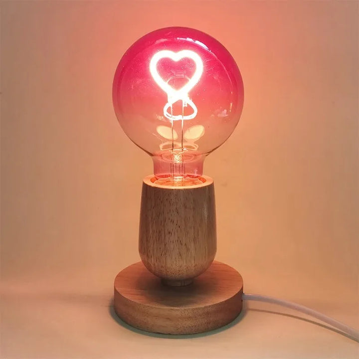 Rosa LED-pære med hjerte mønster – gradient | Skanto