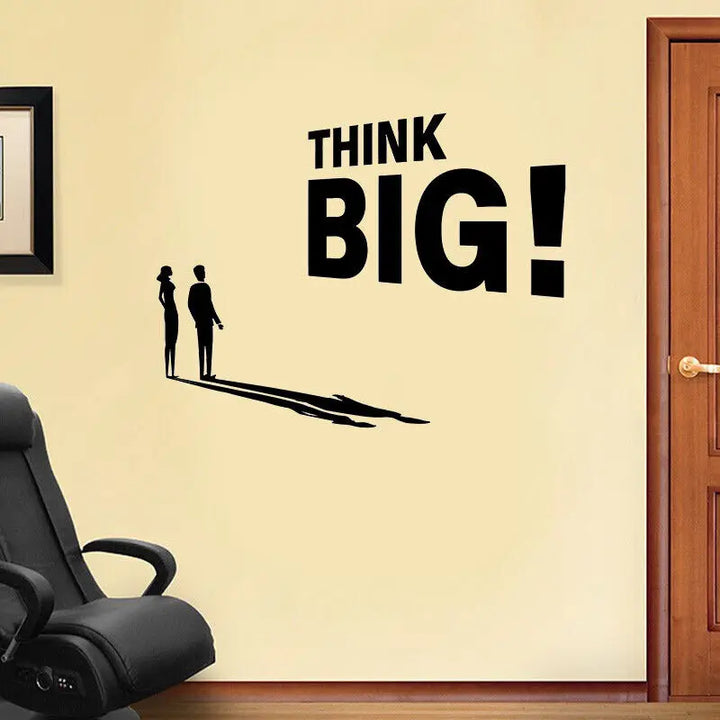 Think Big Vinyl Wall Sticker Motivational Quotes Wall Decor Removable DIY PVC Wall Decal for Office Study Room Inspiring Daily Mantra | Skanto