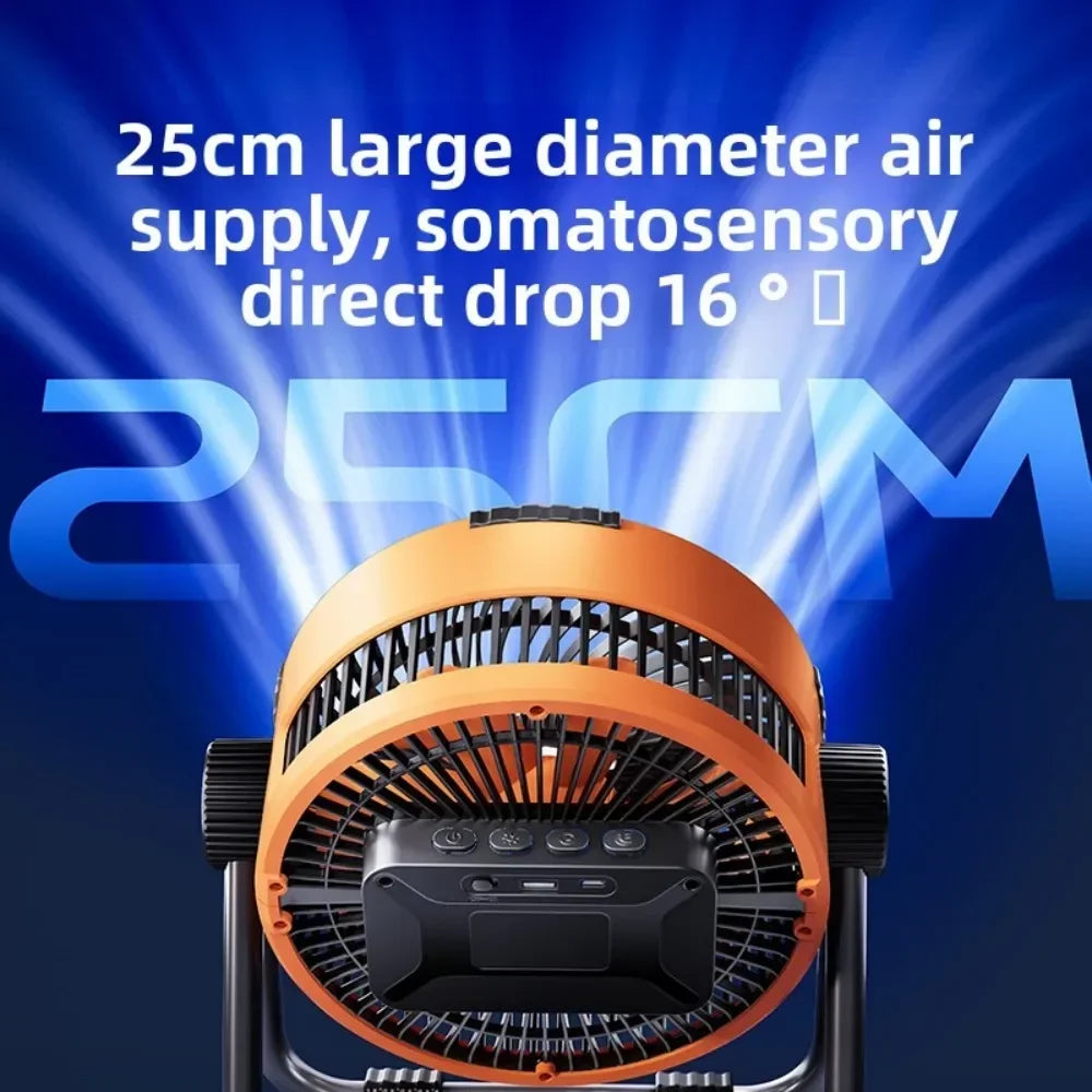 Norvo | AEROLIA NightCool | 4-i-1 Vifte & Nattlys | 20000mAh Batteri | Brukbar Hengende & Stående