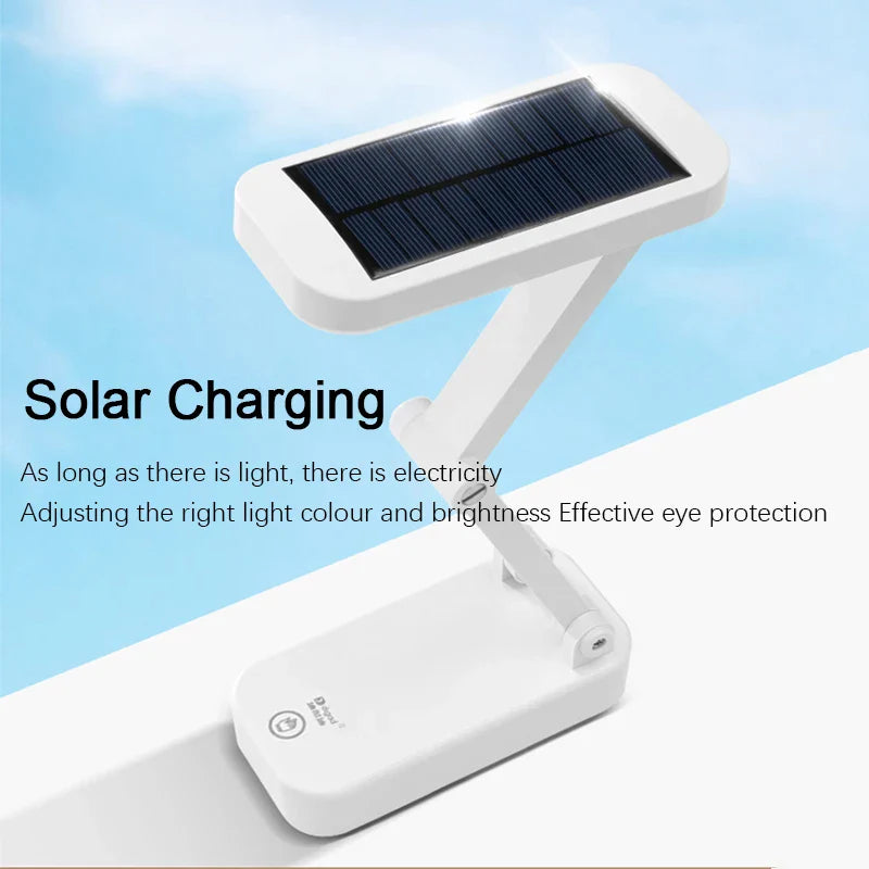 Skanto | Solar LED Bordlampe | Sammenleggbar & Dimbar | USB Oppladbar | Øyevennlig & Moderne