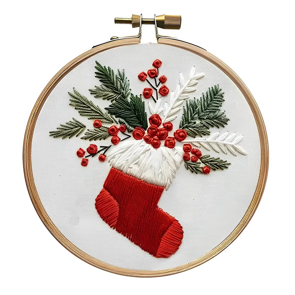 Skanto | Julebroderings startpakke, DIY korsstingsett med høytidsmønstre