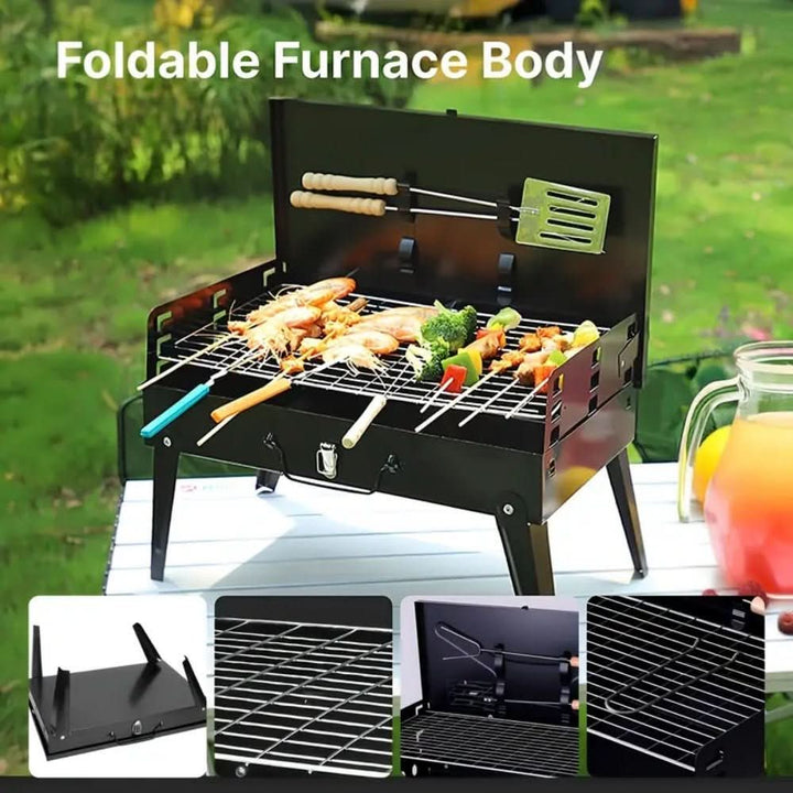 Skanto | Foldbar Stålgrill for Mobil BBQ & Spontan Grillmoro