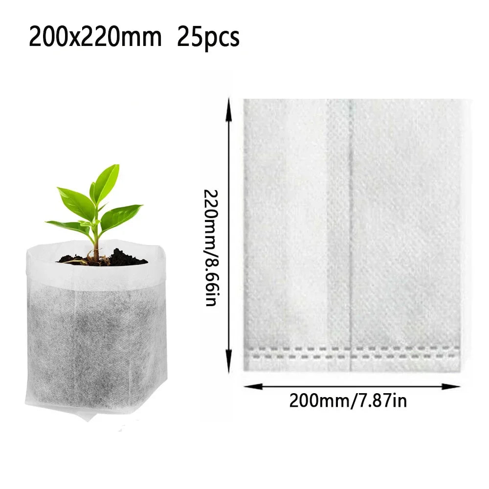 Skanto | Planteposer BioGrow | Biologisk nedbrytbart | Pustende & Rotvennlig | Sett med 25–100