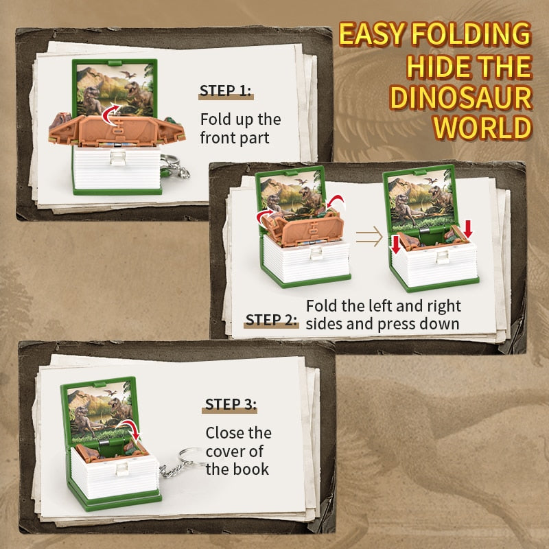 Skanto | 3D Dinosaur Mini nøkkelkjede leketøy