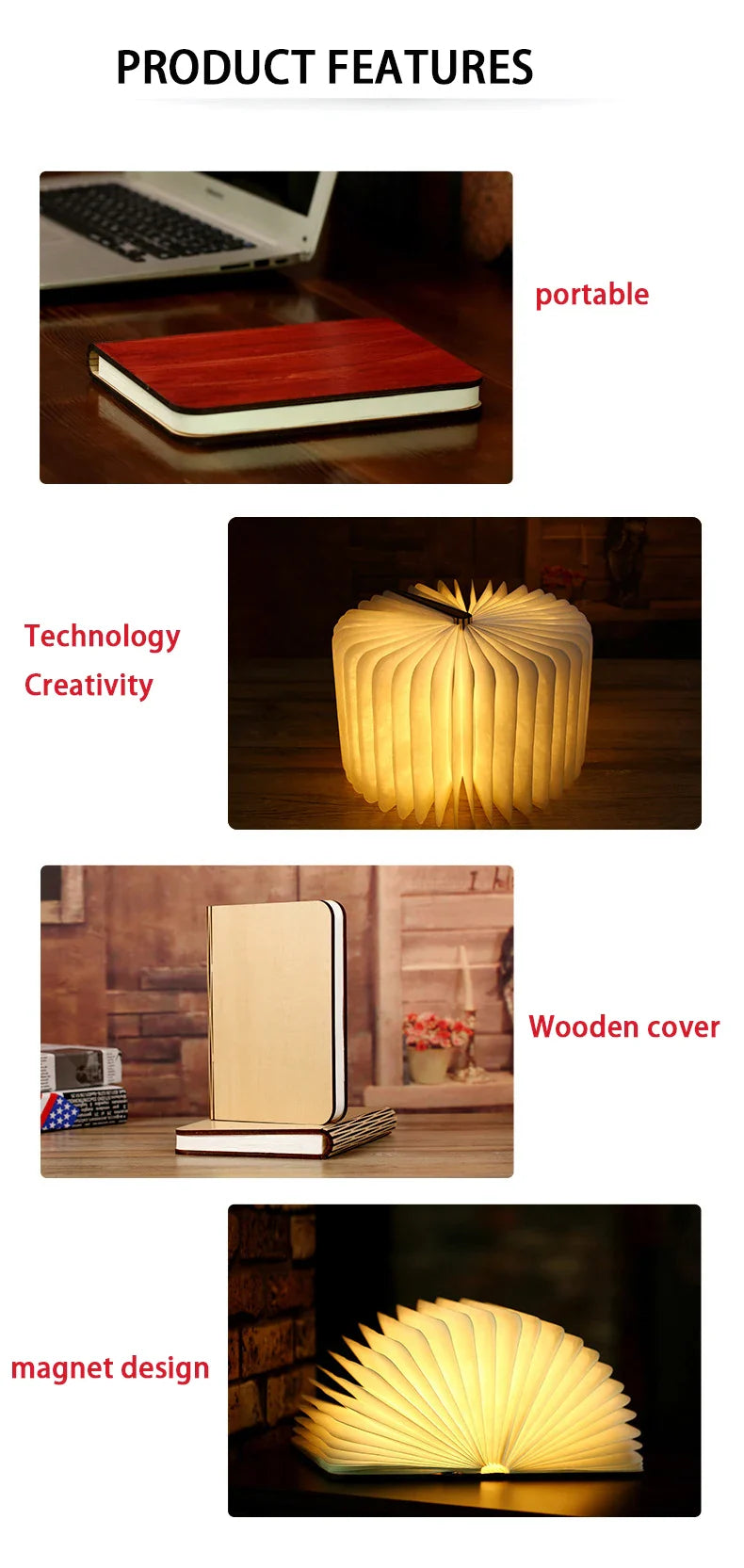 Skanto | Kreativ Bok LED Nattlys