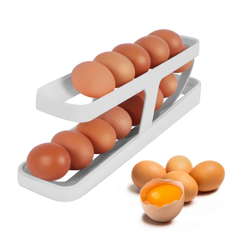 Skanto | Automatisk Egg Rullende Holder Organizer Stativ