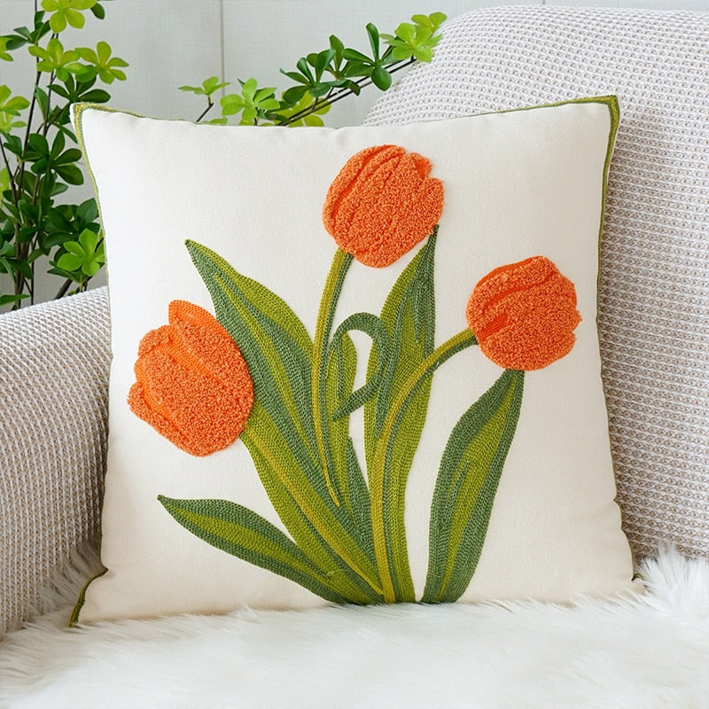 Brodert tulipanputeomslag | Skanto