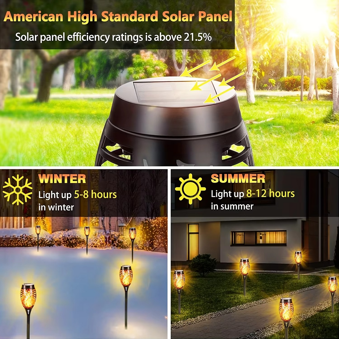 Skanto | Solar Flame Light – Utendørs flammende lys for hage og stier