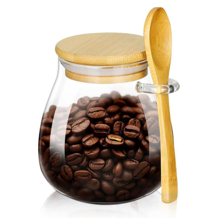Skanto | Premium Glass Airtight Canister with Sealed Lid for Kitchen Storage