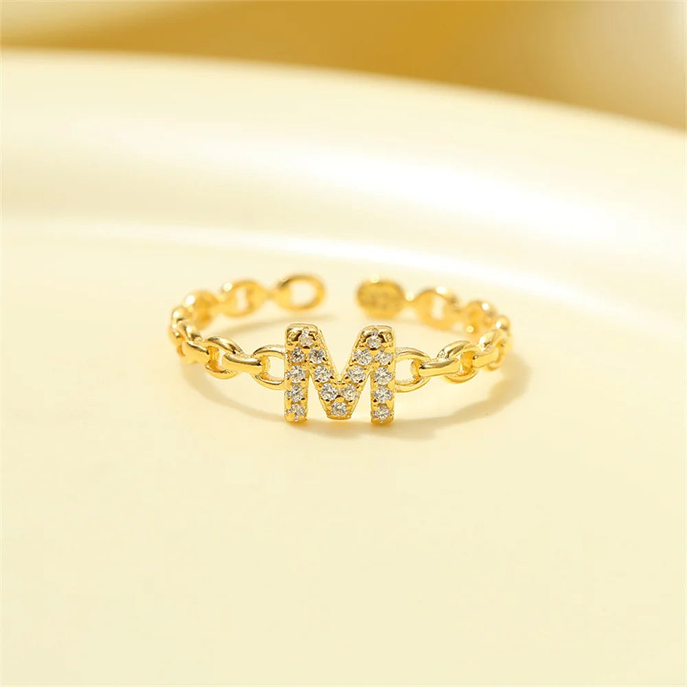 Skanto | Delikat Diamant Bokstav Initial Ring