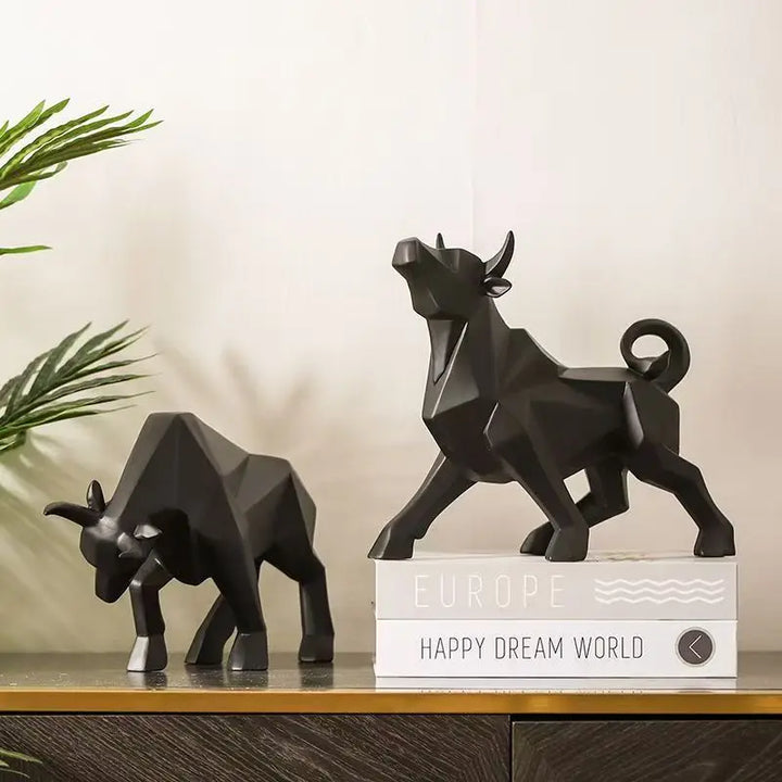 Skanto | ToroArte Stål Skulptur | Nordisk Design | Harzfigur Moderne | 35 cm / 26 cm