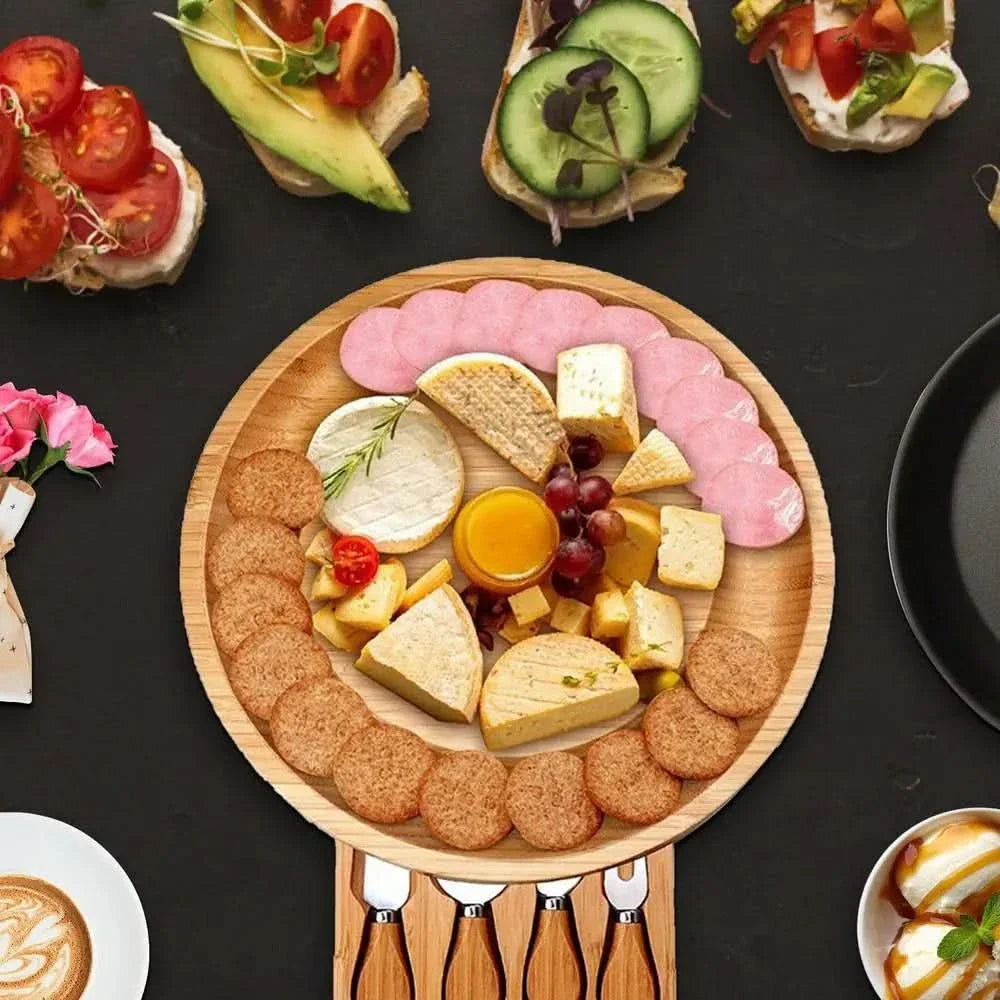 Skanto | CheeseMate – Rund Bambus Ostebrett