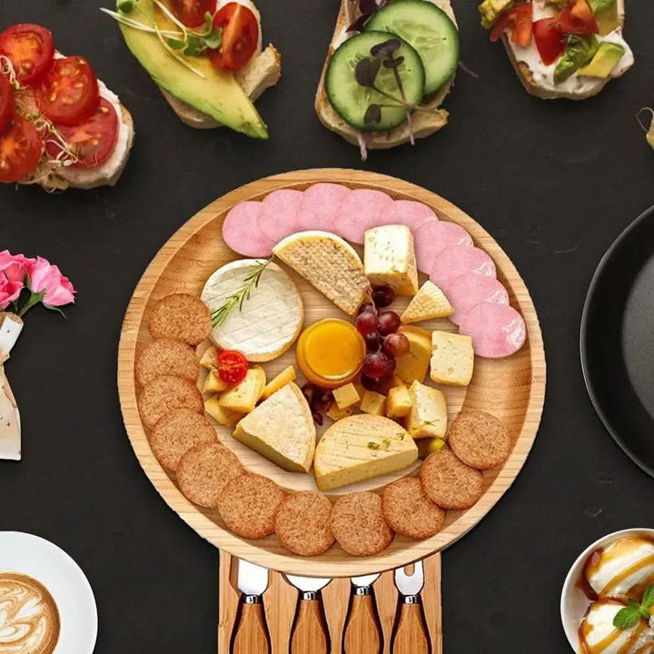 Skanto | CheeseMate – Rund Bambus Ostebrett