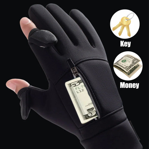 Skanto | FrostGrip | Vinterhansker med foldbare fingertupper | Vanntett, vindtett & berøringsskjermkompatibel | M–XL