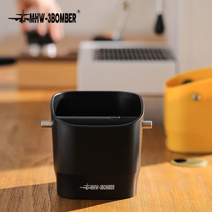 Skanto | 0.9–1.2 l Espresso knock box, avtakbar knock bar og sklisikker base, firkantet kafferester avfall, barista desktop tilbehør
