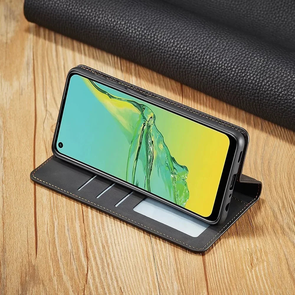 Skanto | Samsung Etui: Magnetisk Lærveske for Stilig Beskyttelse