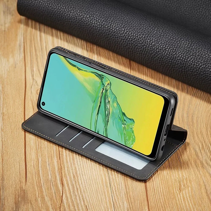Skanto | Samsung Etui: Magnetisk Lærveske for Stilig Beskyttelse