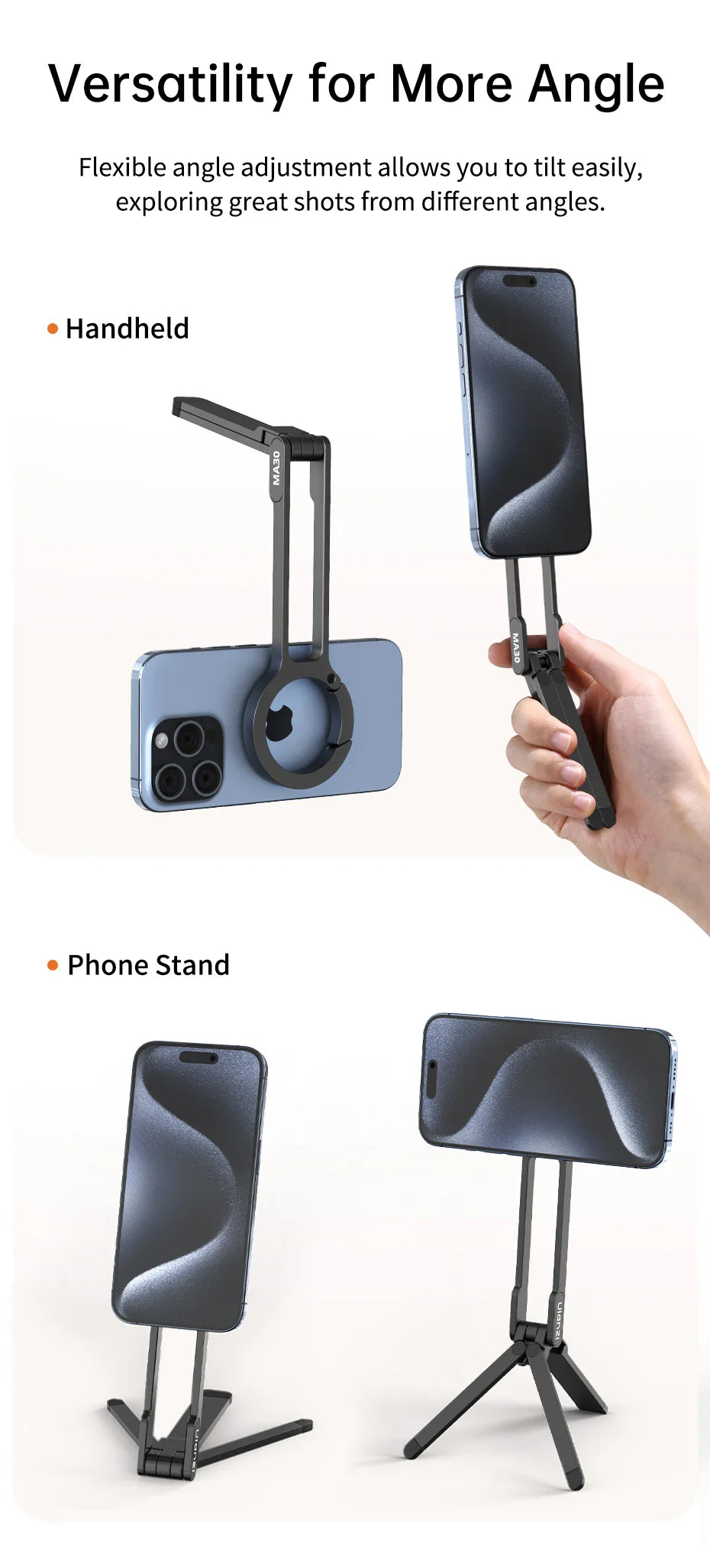 Skanto | Dobbelsidet magnetisk stativ telefonholder