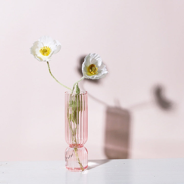 Scallop Cylinder Glass Vase | Skanto