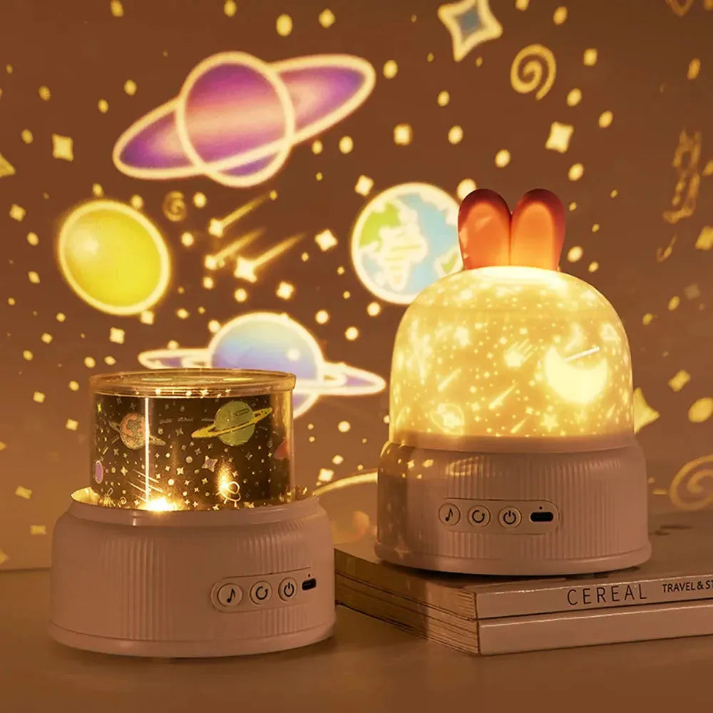 BunnyBeam Light - Uformell Søt Kanin Prosjektor Nattlys for Barn | Skanto