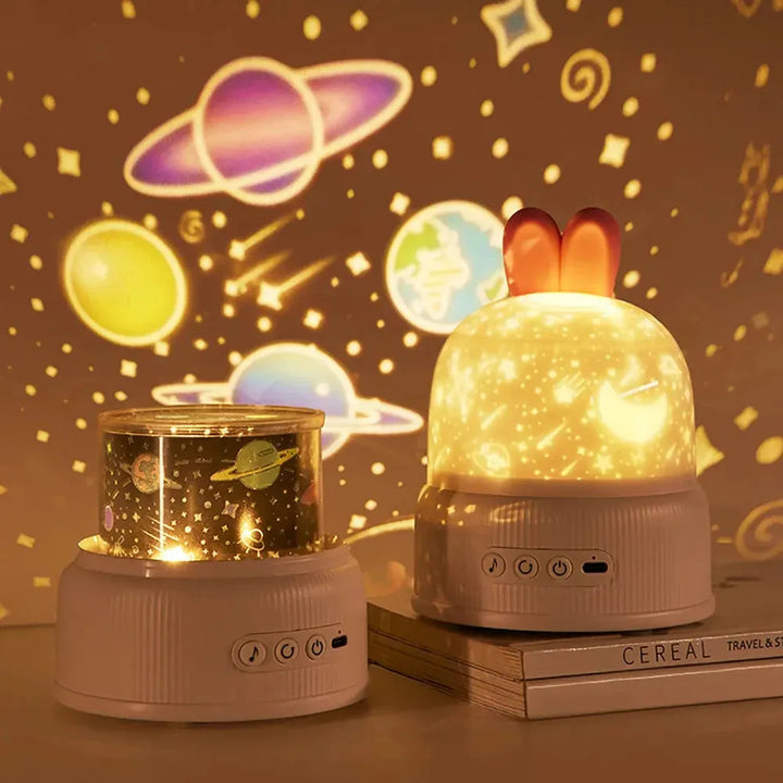 BunnyBeam Light - Uformell Søt Kanin Prosjektor Nattlys for Barn | Skanto