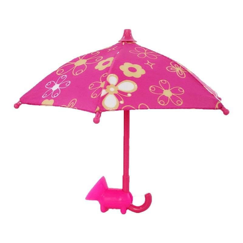 Telefon Parasol Solskjerm - Søt Mini Parasol for Telefon med Universell Justerbar Sugekopp Stativ | Skanto