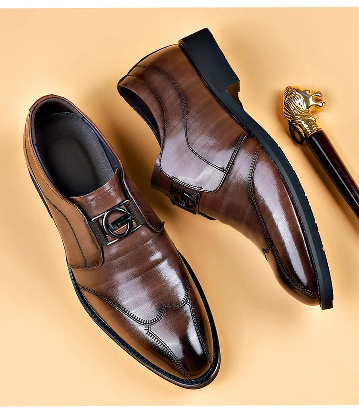 Skanto | Herresko i lær Stilige herresko Spisse Oxford bryllups lær herresko Gentlemans kontorsko