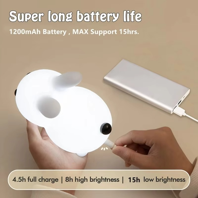 Skanto | Fortryllende Jade Kanin LED Nattlys